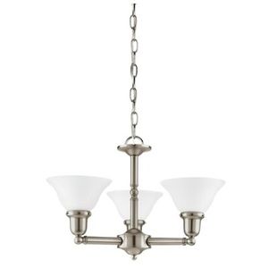 Sea Gull Lighting Sussex 3-Light Brushed Nickel Transitional Chandelier